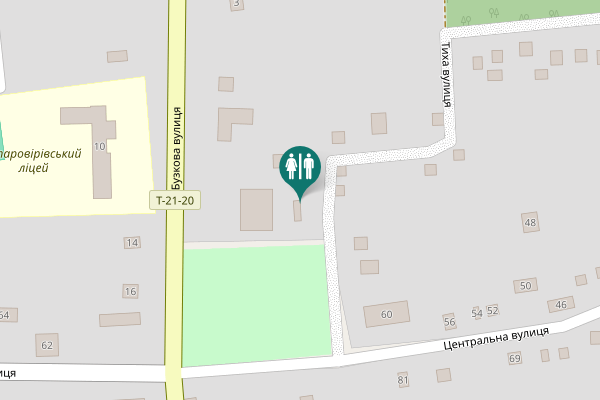 Map showing location of Тиха вулиця Toilet