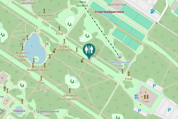 Map showing location of Sumska Street 81 Toilet