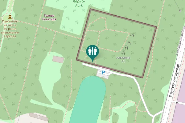 Map showing location of Алея слави 134 Toilet
