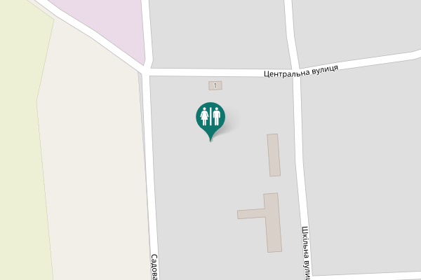 Map showing location of Центральна вулиця 1 Toilet