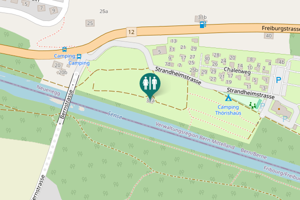 Map showing location of Strandheimstrasse 32a Toilet
