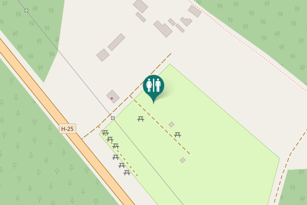 Map showing location of Н-25 Toilet