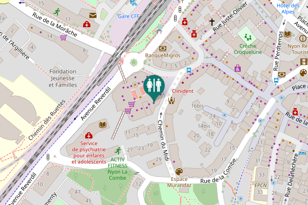 Map showing location of Chemin du Midi 4 Toilet