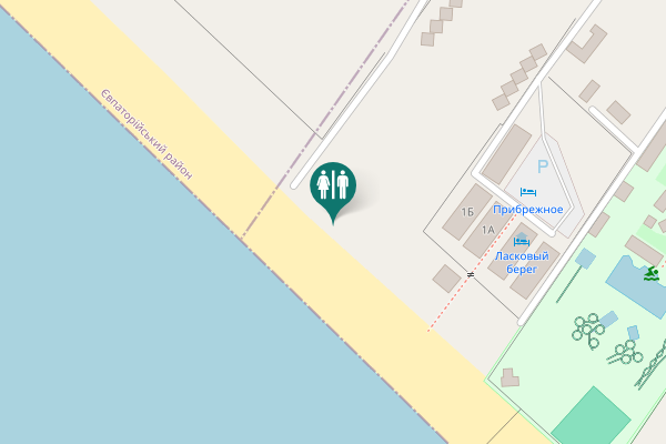Map showing location of Набережная улица 1Б Toilet