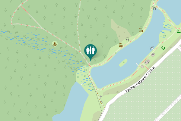Map showing location of вулиця Богдана Ступки Toilet