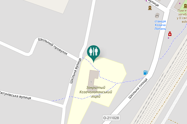 Map showing location of Шкільна вулиця 1 Toilet