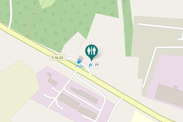 Map showing location of Т-16-23 Toilet