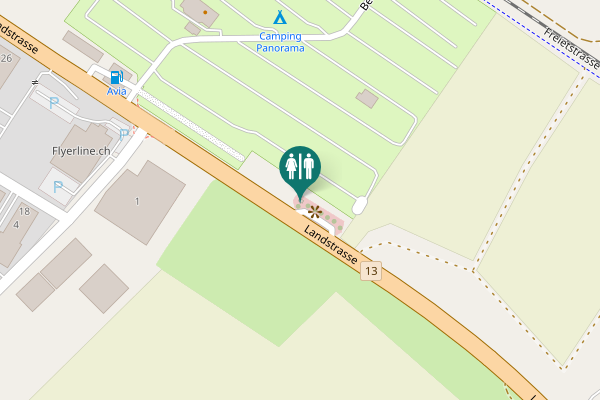 Map showing location of Landstrasse Toilet