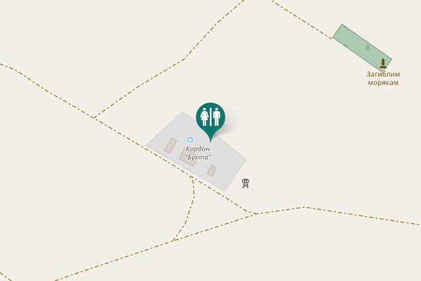 Map showing location of Henichesk urban hromada Toilet