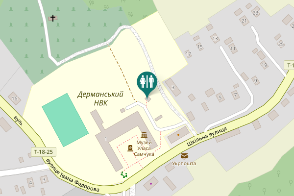 Map showing location of Шкільна вулиця 1 Toilet