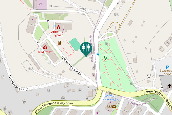 Map showing location of Мореходная улица Toilet
