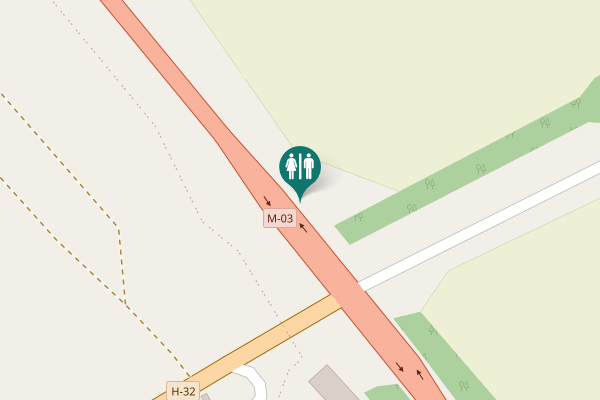 Map showing location of М-03 Toilet
