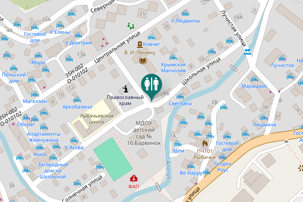 Map showing location of Школьная улица 8Б Toilet