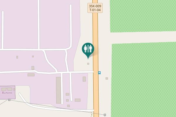 Map showing location of 35К-009;Т-01-04 Toilet