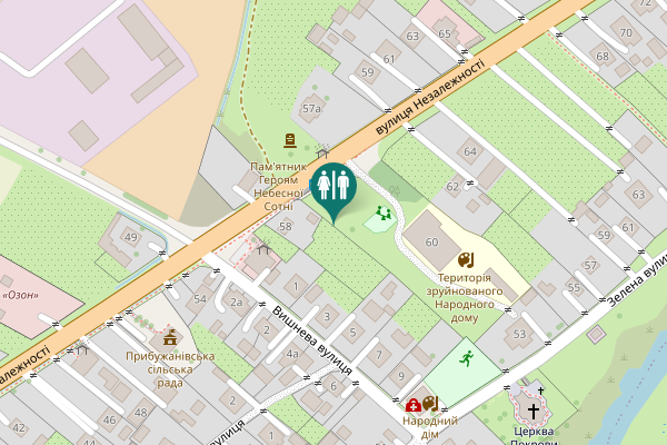 Map showing location of вулиця Незалежності 57а Toilet
