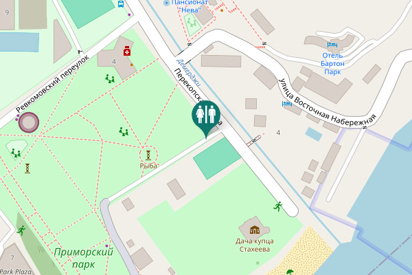 Map showing location of Perekopska Street 4 Toilet