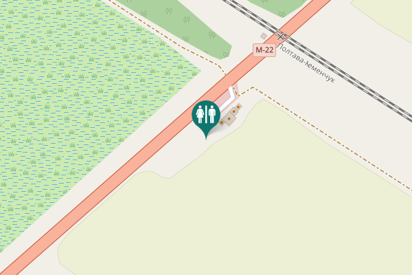 Map showing location of М-22 Toilet