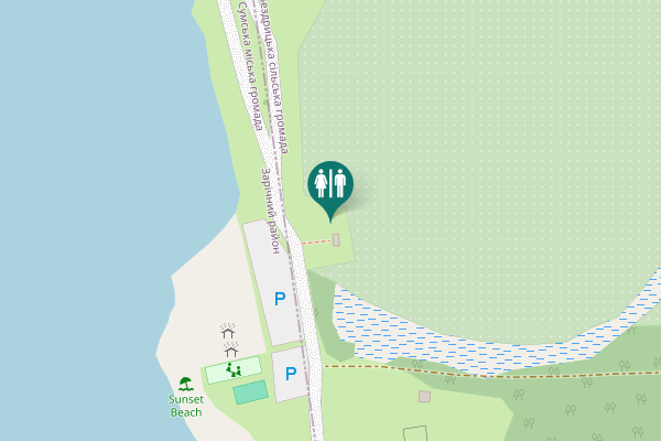 Map showing location of Sumy Toilet