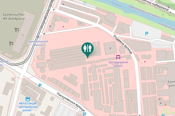 Map showing location of Rizdviana Street 33 Toilet
