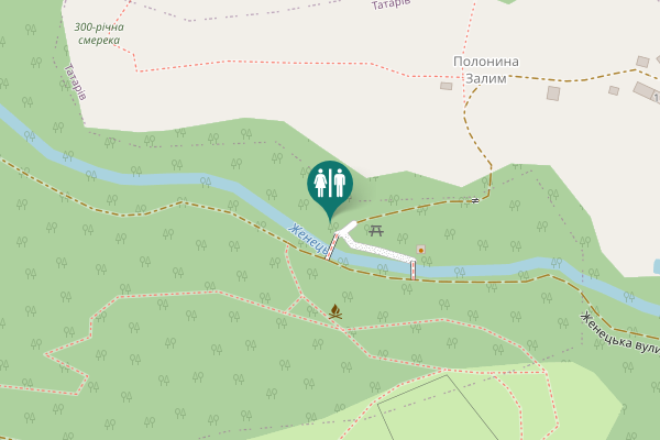 Map showing location of Zhenetska Street Toilet