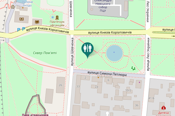 Map showing location of вулиця Симона Петлюри 2 Toilet