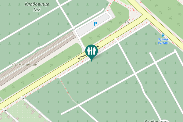 Map showing location of вулиця Руставі Toilet