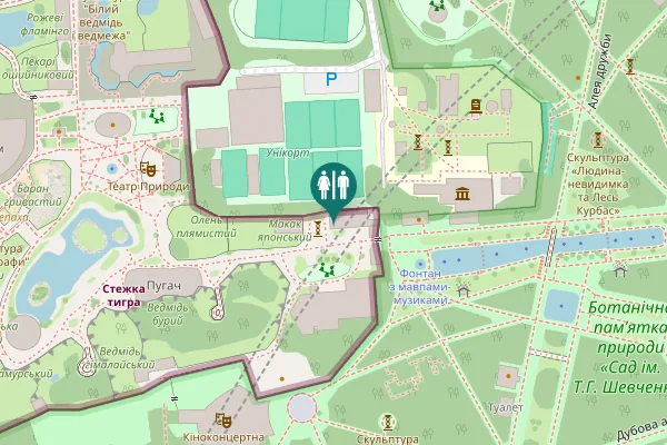 Map showing location of Svobody Square 4 Toilet