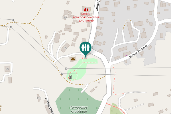 Map showing location of улица Дмитрия Ульянова 1Б Toilet