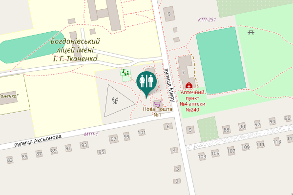 Map showing location of Myru Street 8/3 Toilet