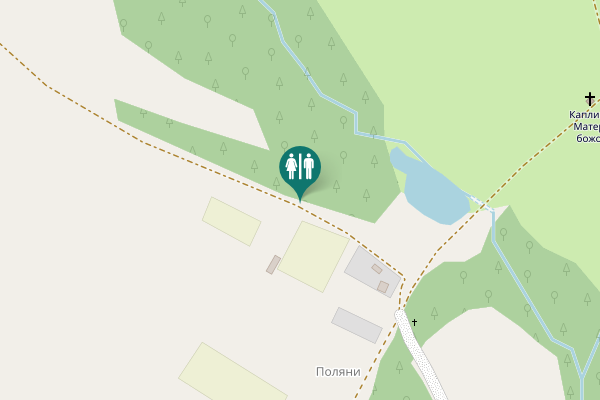 Map showing location of Zhovkva Urban Hromada Toilet