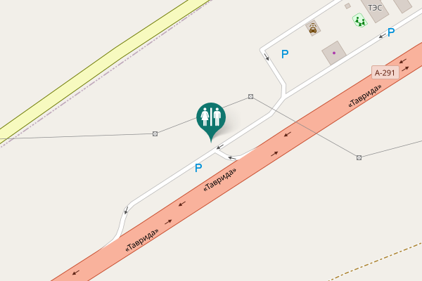Map showing location of «Таврида» Toilet