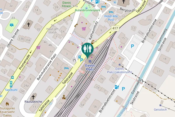 Map showing location of Talstrasse 4 Toilet