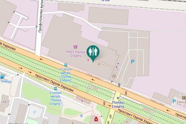 Map showing location of Heroiv Kharkova Avenue 257 Toilet