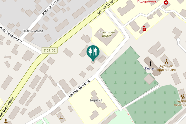 Map showing location of Vanahsa Street Toilet