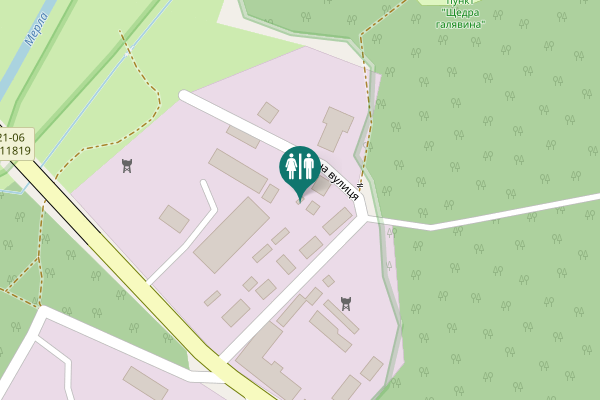Map showing location of Зарічна вулиця Toilet