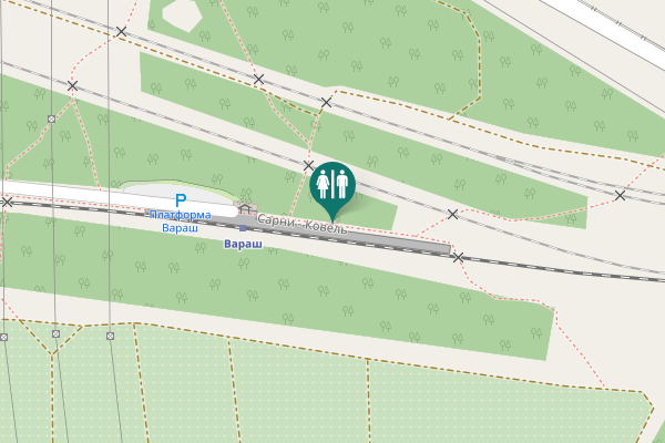 Map showing location of Varash Toilet