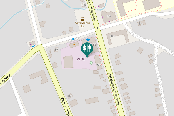Map showing location of Mariupolska Street 15 Toilet