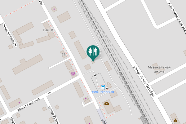 Map showing location of улица Победы 64 Toilet
