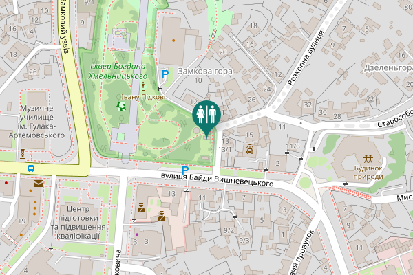 Map showing location of узвіз Князів Коріатовичів 11 Toilet