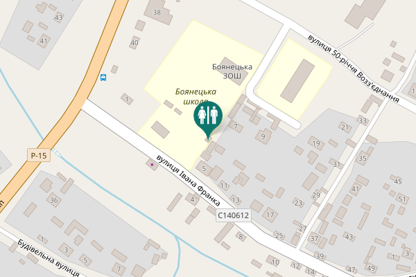 Map showing location of вулиця Івана Франка 5 Toilet