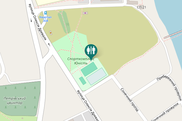 Map showing location of Сонячний проїзд Toilet