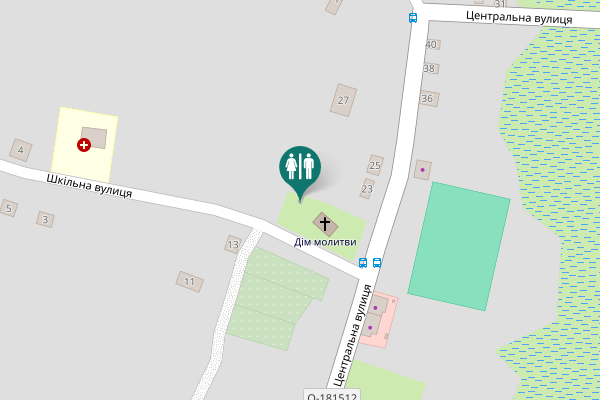 Map showing location of Shkilna Street 2 Toilet