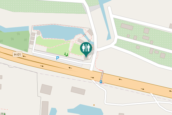 Map showing location of Н-01 15 Toilet