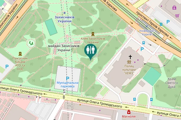 Map showing location of Heroiv Kharkova Avenue 94 Toilet
