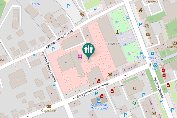 Map showing location of Воскресінська вулиця 9 Toilet