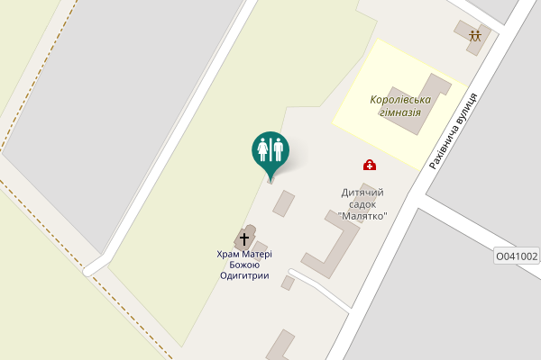 Map showing location of Рахівнича вулиця 36 Toilet