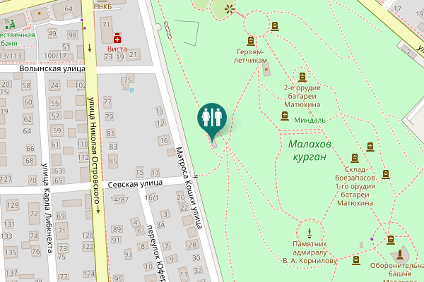 Map showing location of Матроса Кошки улица 18 Toilet