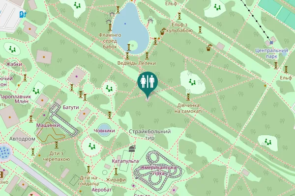 Map showing location of Dynamivs'ka Street 81 Toilet