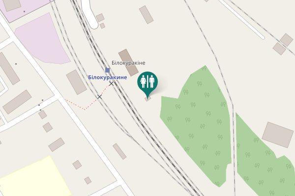 Map showing location of Bilokurakyne Toilet