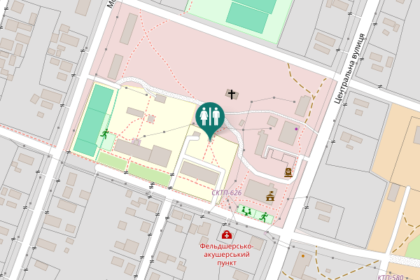 Map showing location of Kalynivka Toilet